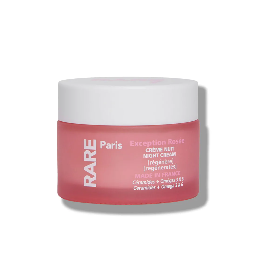 Rare Paris Exception Rosée Night Cream 50ml - Відновлювальний нічний крем для обличчя з церамідами, Омега 3 та 6